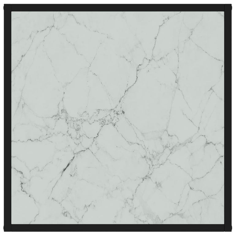 Salontafel 60x60x35 cm gehard glas wit MeubelReus