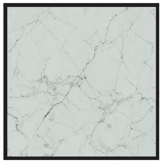 Salontafel 80x80x35 cm gehard glas wit MeubelReus