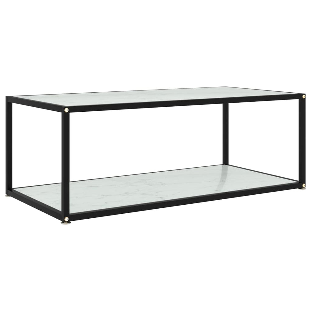 Salontafel 100x50x35 cm gehard glas wit MeubelReus