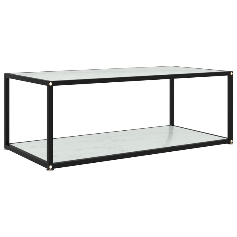 Salontafel 100x50x35 cm gehard glas wit MeubelReus