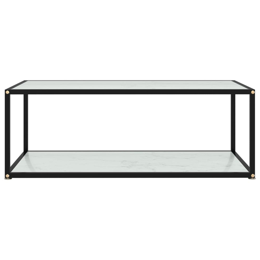 Salontafel 100x50x35 cm gehard glas wit MeubelReus