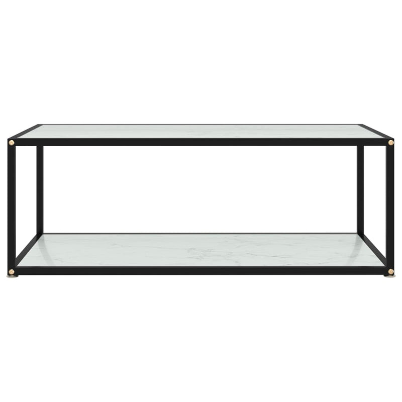 Salontafel 100x50x35 cm gehard glas wit MeubelReus