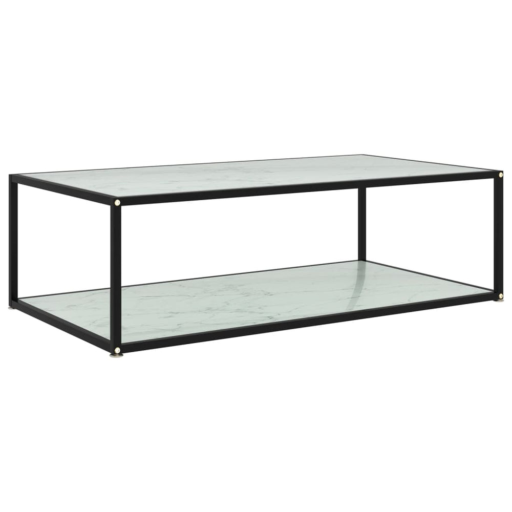Salontafel 120x60x35 cm gehard glas wit MeubelReus