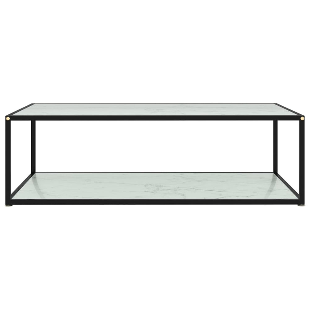 Salontafel 120x60x35 cm gehard glas wit MeubelReus
