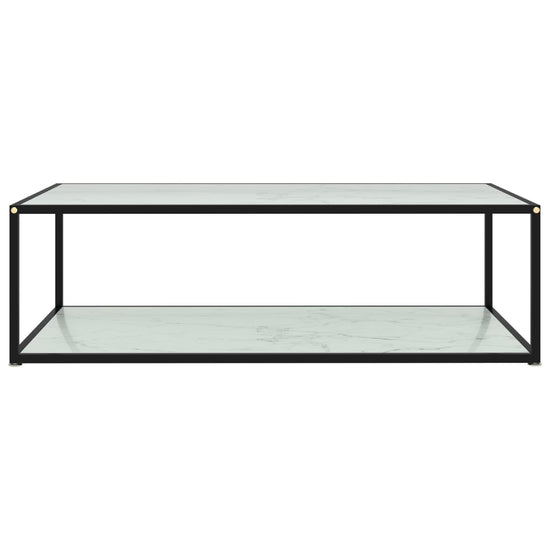 Salontafel 120x60x35 cm gehard glas wit MeubelReus