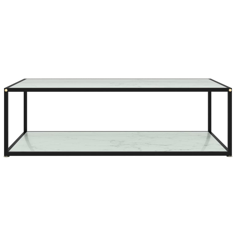 Salontafel 120x60x35 cm gehard glas wit MeubelReus