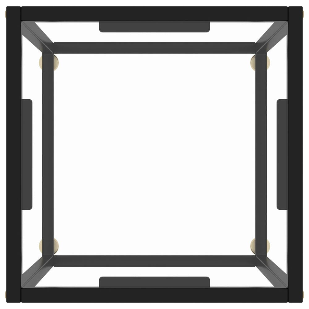 Salontafel met gehard glas 40x40x50 cm zwart MeubelReus