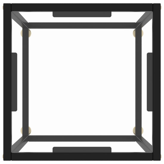 Salontafel met gehard glas 40x40x50 cm zwart MeubelReus