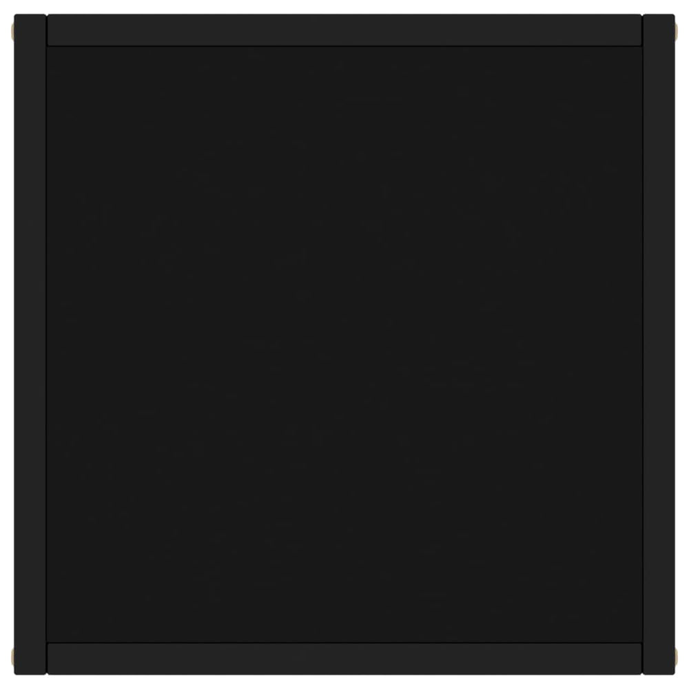 Salontafel met zwart glas 40x40x50 cm zwart MeubelReus