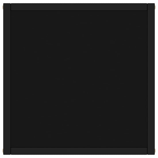 Salontafel met zwart glas 40x40x50 cm zwart MeubelReus