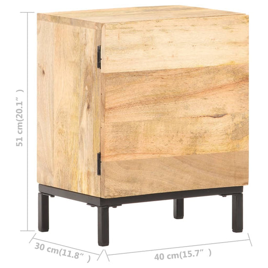 Nachtkastje 40x30x51 cm massief mangohout MeubelReus