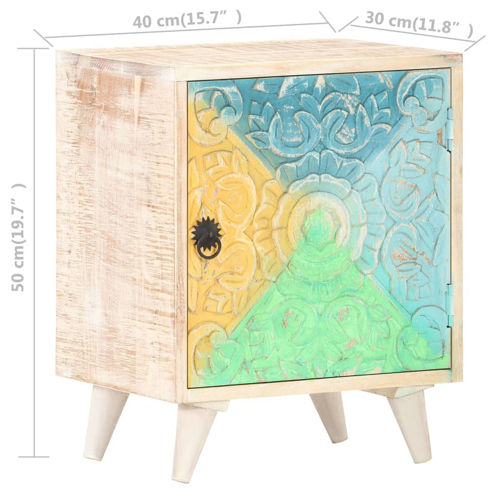 Nachtkastje bewerkt 40x30x50 cm massief acaciahout MeubelReus