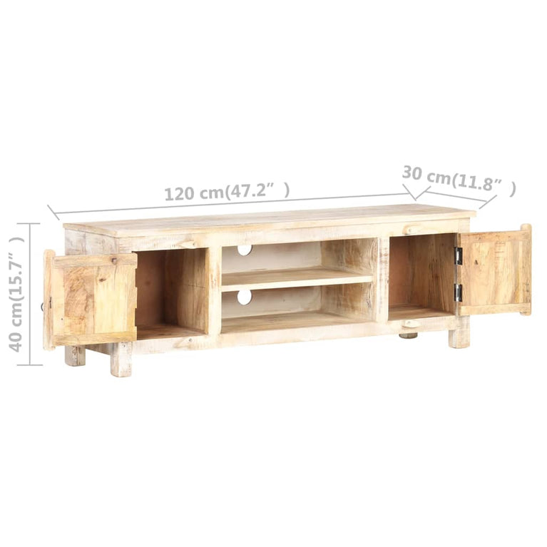 Tv-meubel 120x30x40 cm ruw acaciahout MeubelReus
