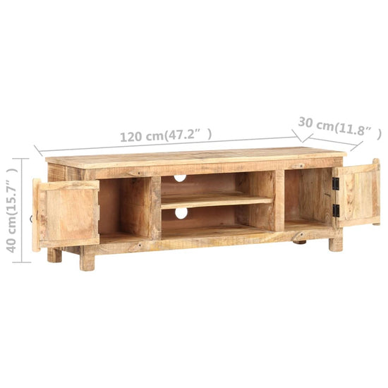 Tv-meubel 120x30x40 cm ruw mangohout MeubelReus