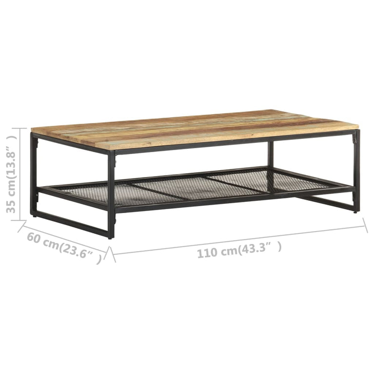 Salontafel 110x60x35 cm massief gerecycled hout MeubelReus
