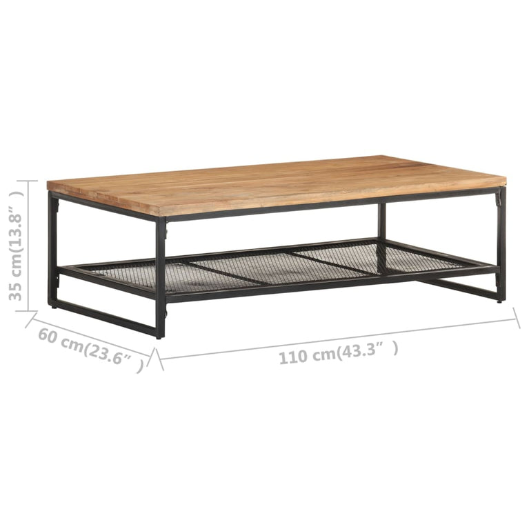 Salontafel 110x60x35 cm massief acaciahout MeubelReus