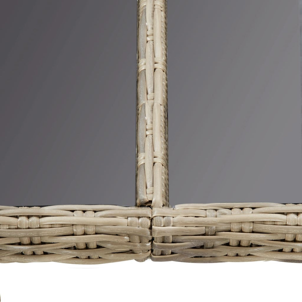 Tuintafel 200x100x74 cm glas en poly rattan bruin MeubelReus