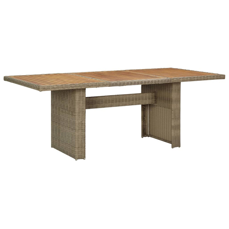 Tuintafel 200x100x74 cm poly rattan bruin MeubelReus