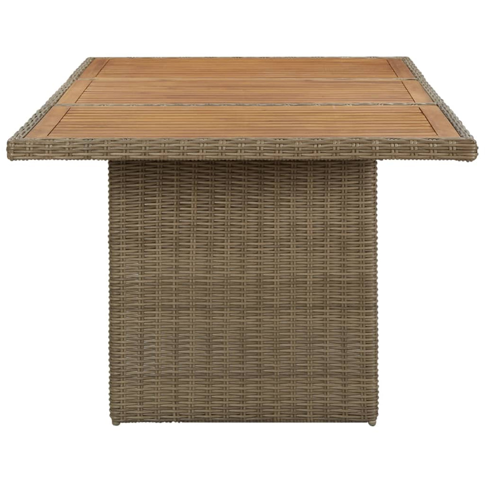Tuintafel 200x100x74 cm poly rattan bruin MeubelReus