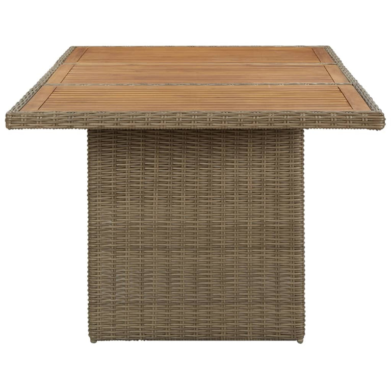 Tuintafel 200x100x74 cm poly rattan bruin MeubelReus