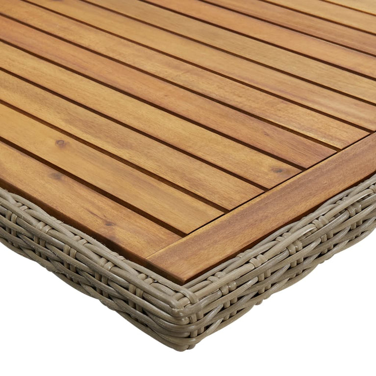 Tuintafel 200x100x74 cm poly rattan bruin MeubelReus