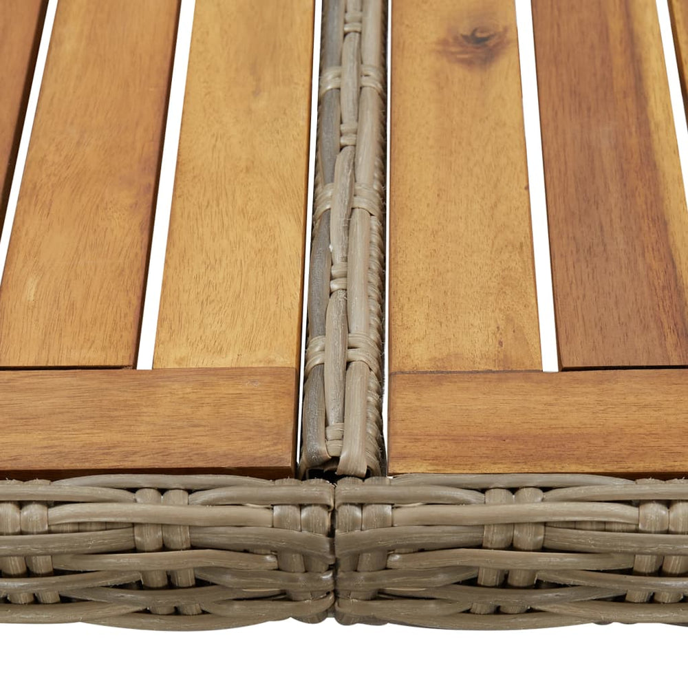 Tuintafel 200x100x74 cm poly rattan bruin MeubelReus