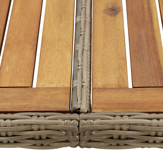 Tuintafel 200x100x74 cm poly rattan bruin MeubelReus