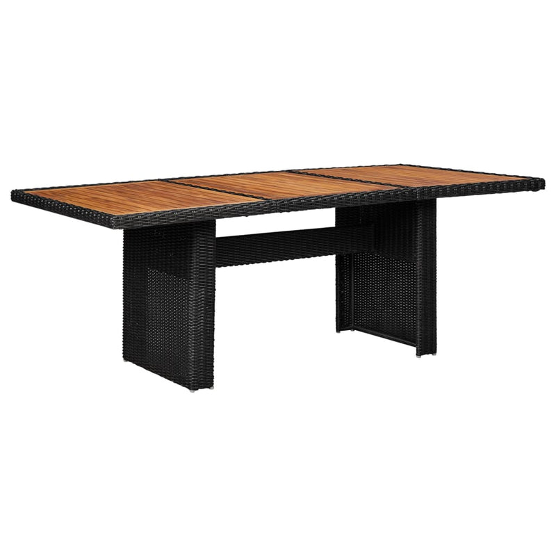 Tuintafel 200x100x74 cm poly rattan zwart MeubelReus