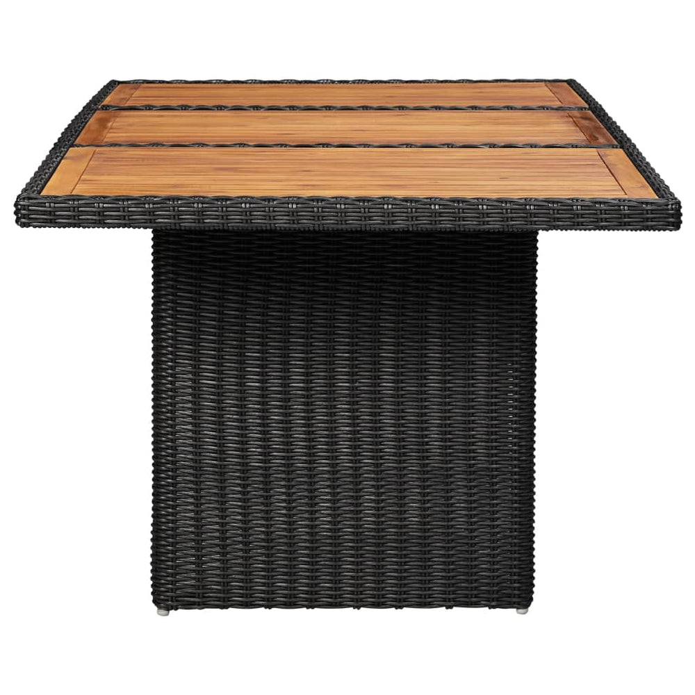 Tuintafel 200x100x74 cm poly rattan zwart MeubelReus