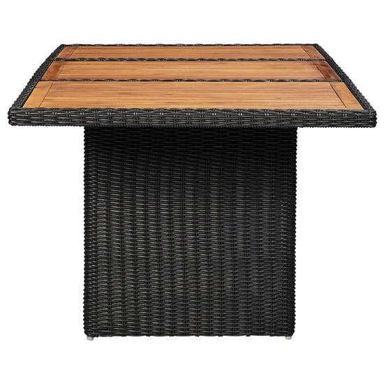 Tuintafel 200x100x74 cm poly rattan zwart MeubelReus