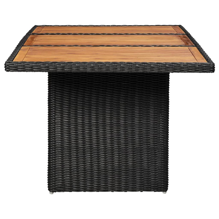Tuintafel 200x100x74 cm poly rattan zwart MeubelReus