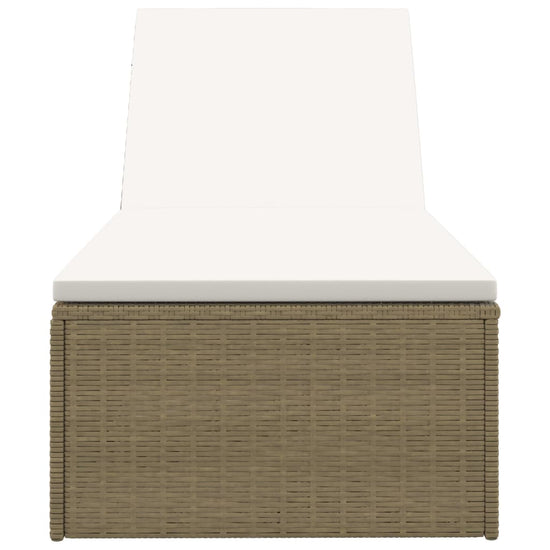 Ligbed poly rattan bruin en crèmewit MeubelReus