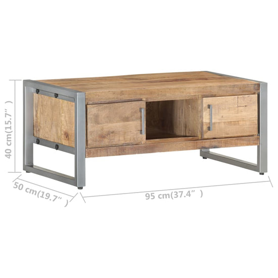 Salontafel 95x50x40 cm ruw mangohout MeubelReus