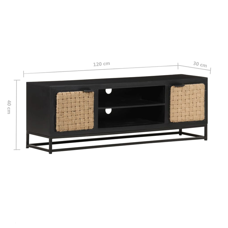 Tv-meubel120x30x40 cm massief mangohout MeubelReus