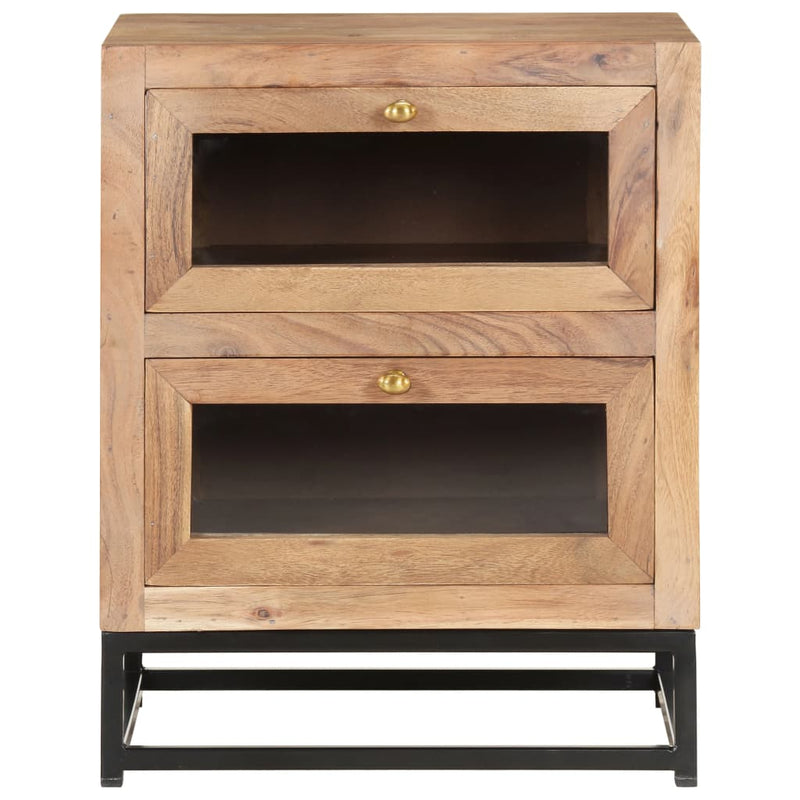 Nachtkastje 40x30x50 cm massief acaciahout MeubelReus