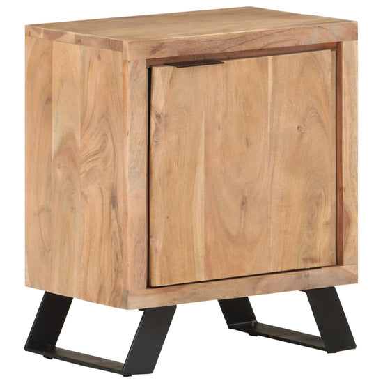 Nachtkastje met natuurlijke rand 40x30x50 cm massief acaciahout MeubelReus
