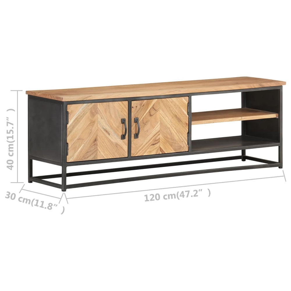 Tv-meubel 120x30x40 cm massief acaciahout MeubelReus