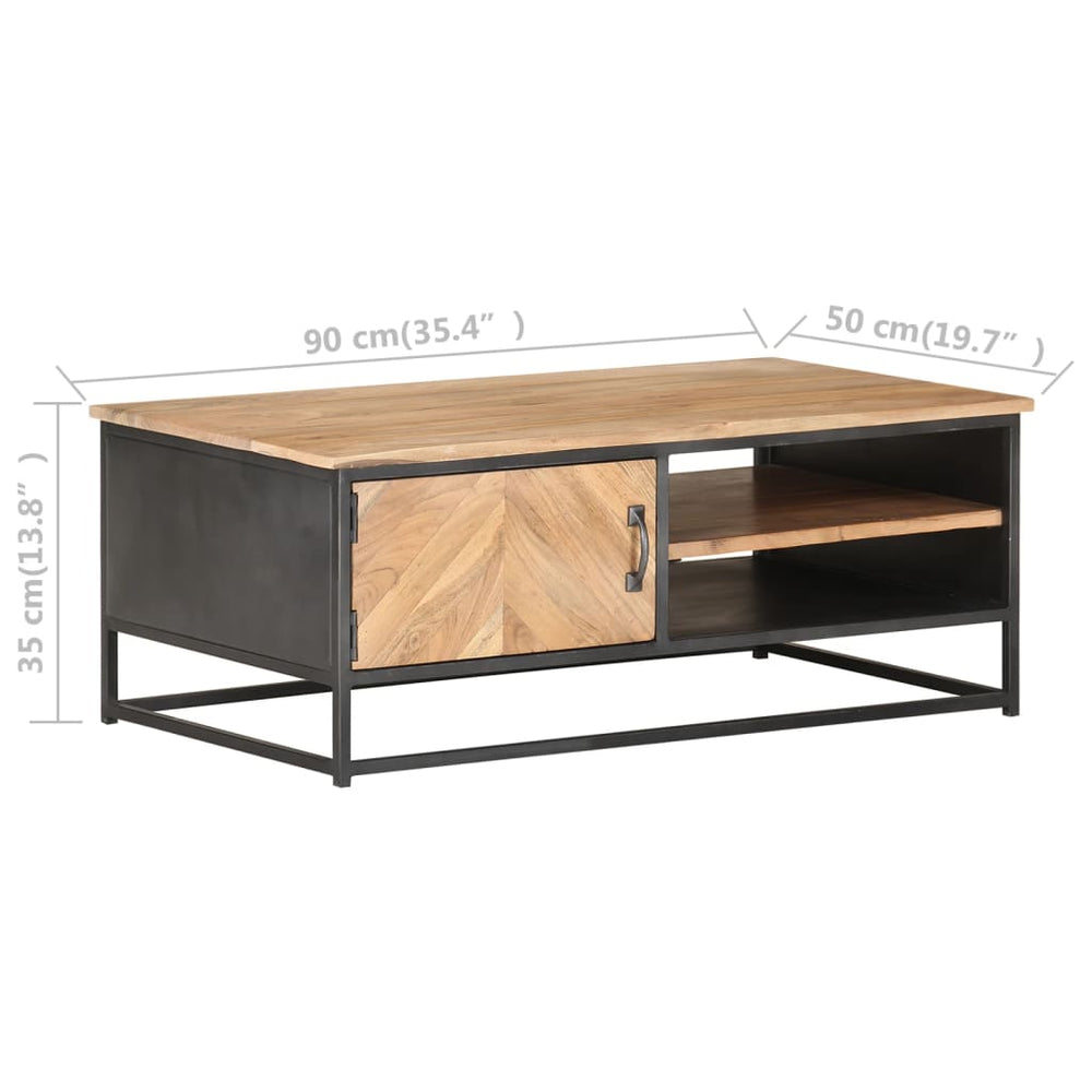Salontafel 90x50x35 cm massief acaciahout MeubelReus