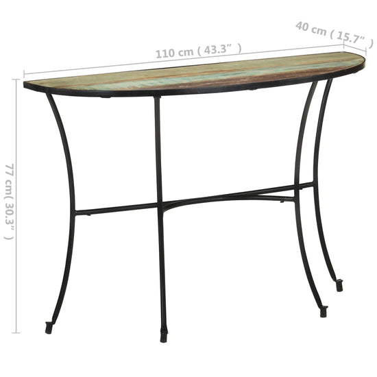 Bijzettafel 110x40x77 cm massief gerecycled hout MeubelReus