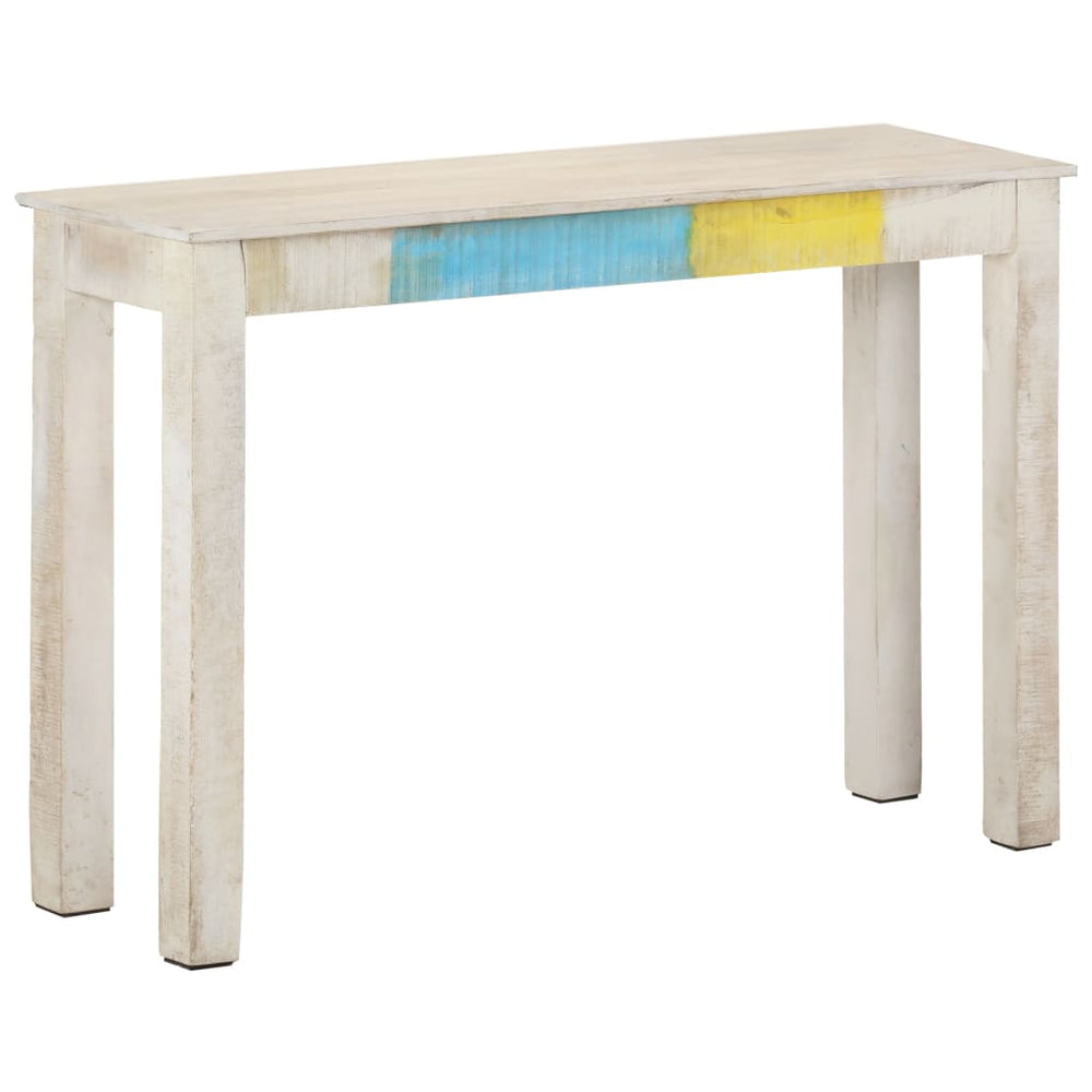 Wandtafel 115x35x77 cm ruw mangohout wit MeubelReus