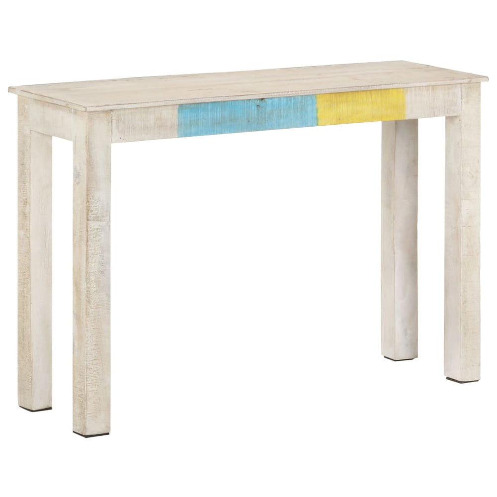 Wandtafel 115x35x77 cm ruw mangohout wit MeubelReus