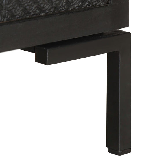 Tv-meubel 115x30x46 cm massief mangohout zwart MeubelReus