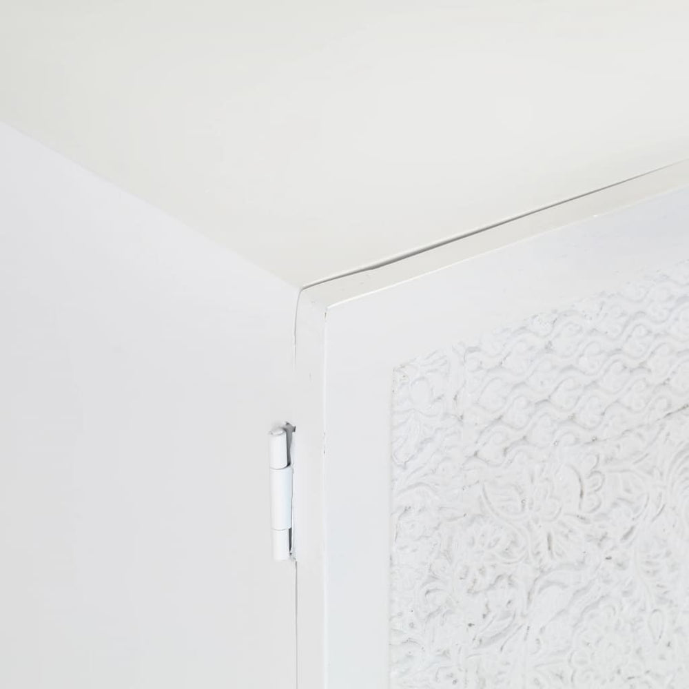 Tv-meubel 115x30x46 cm massief mangohout wit MeubelReus