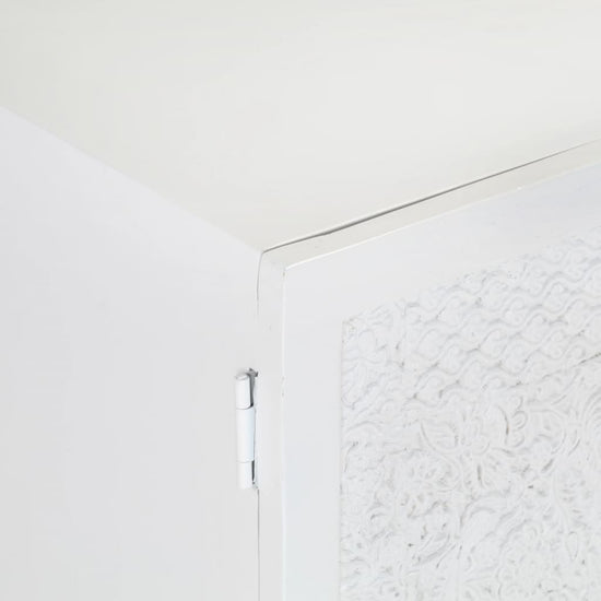 Tv-meubel 115x30x46 cm massief mangohout wit MeubelReus