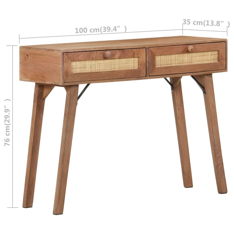 Wandtafel 100x35x76 cm massief mangohout MeubelReus
