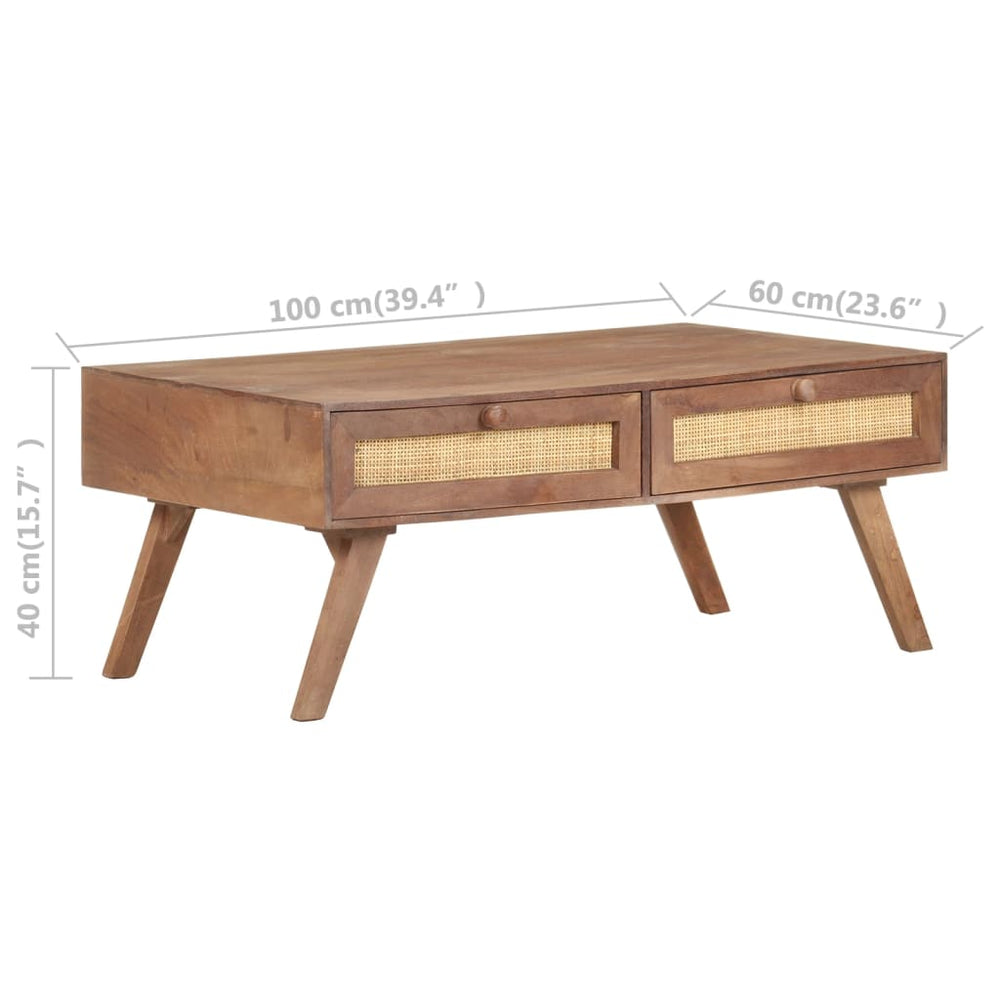 Salontafel 100x60x40 cm massief mangohout MeubelReus