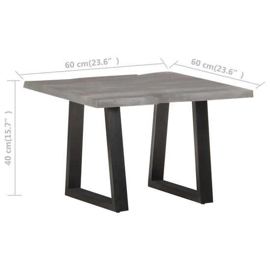 Salontafel met natuurlijke randen 60x60x40 cm acaciahout MeubelReus