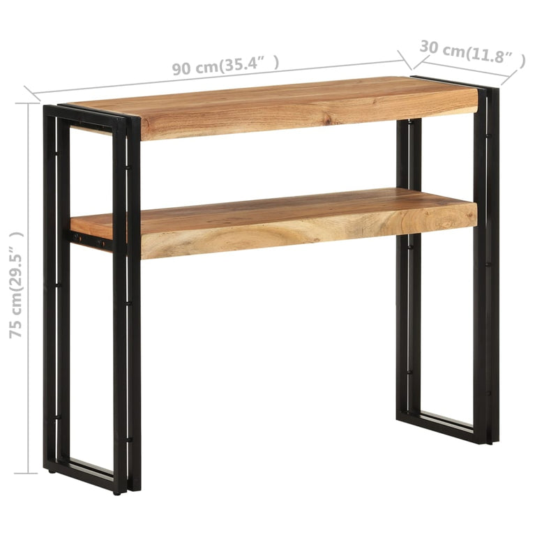 Wandtafel 90x30x75 cm massief acaciahout