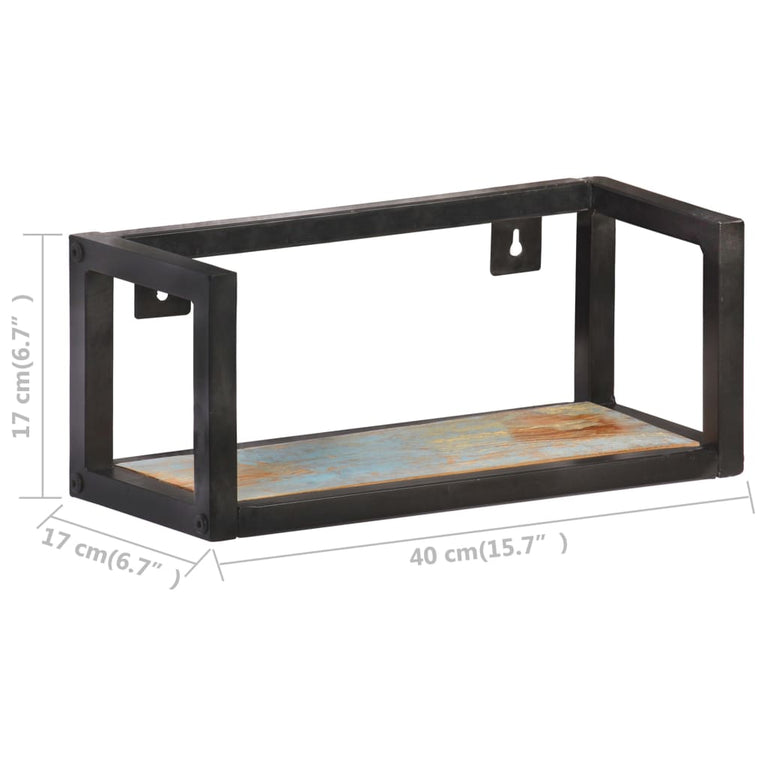 Wandschappen 2 st 40 cm massief gerecycled hout MeubelReus