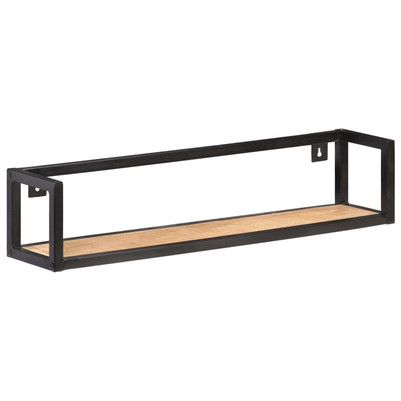 Wandschappen 2 st 80 cm ruw mangohout MeubelReus